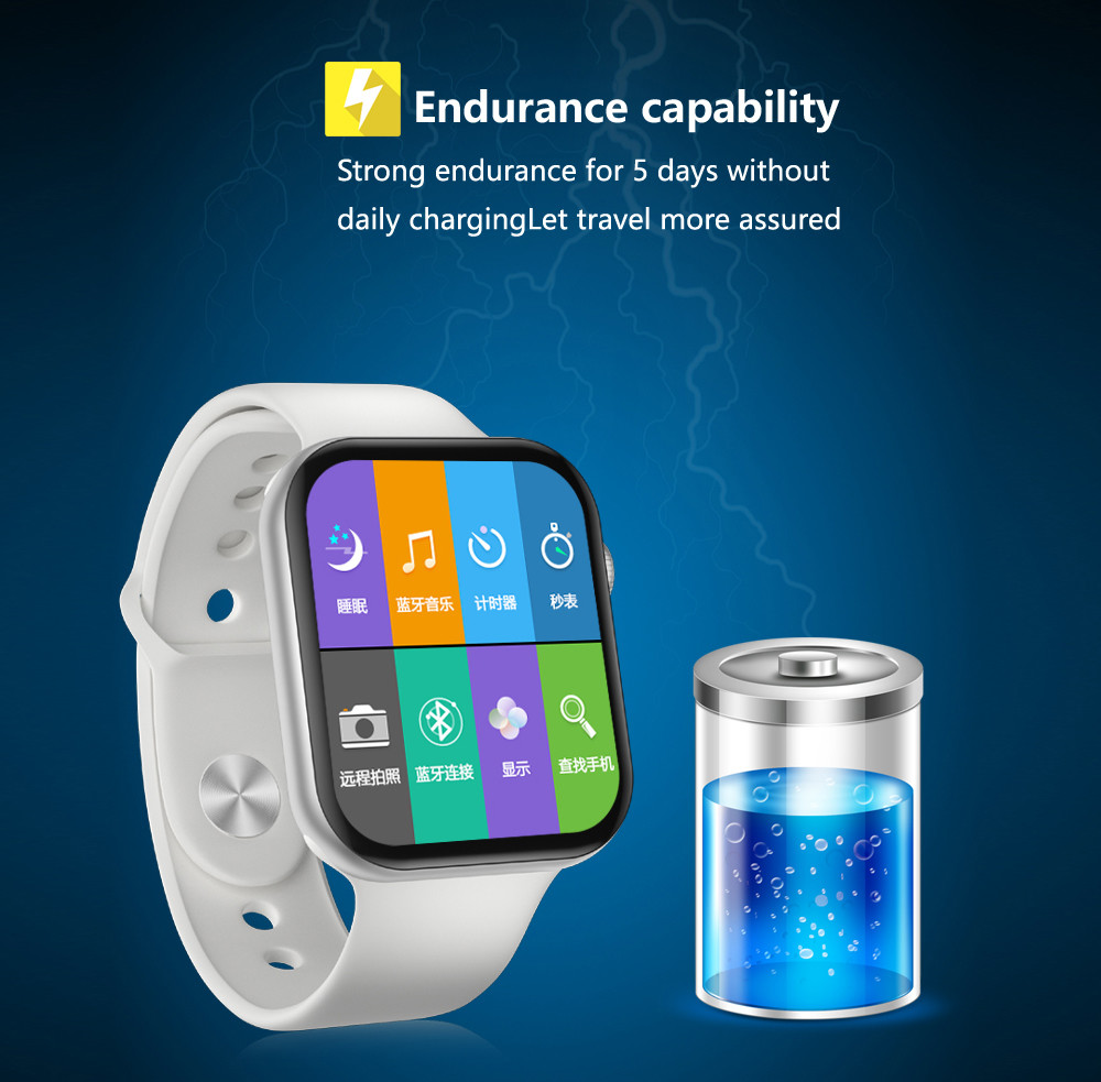 2021 Original IWO YY21 Smart Watch Call 44mm Fitness Tracker Heart Rate Monitor Blood Pressure SmartWatch IOS Android P