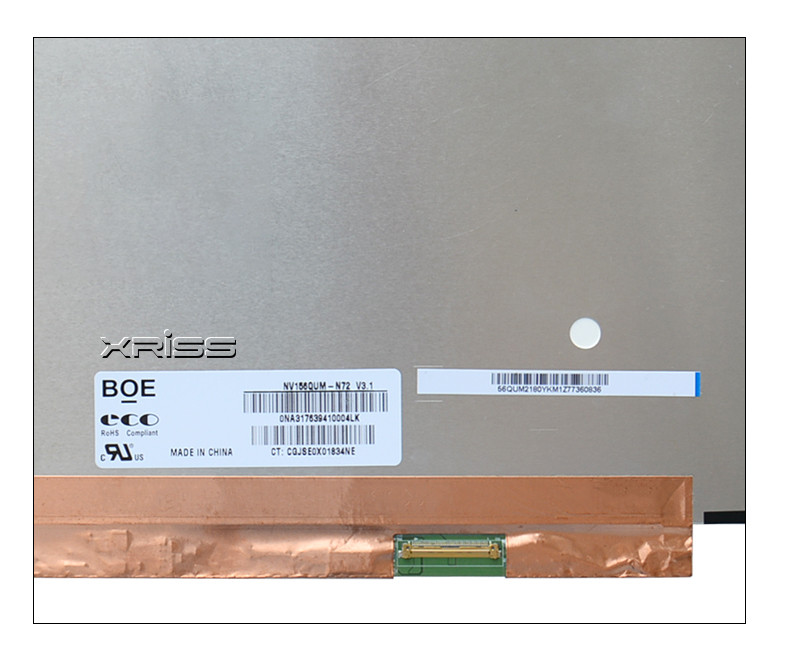 NV156QUM-N72 15.6 Inch IPS Slim 40Pin 4K Laptop LCD Screen 3840x2160