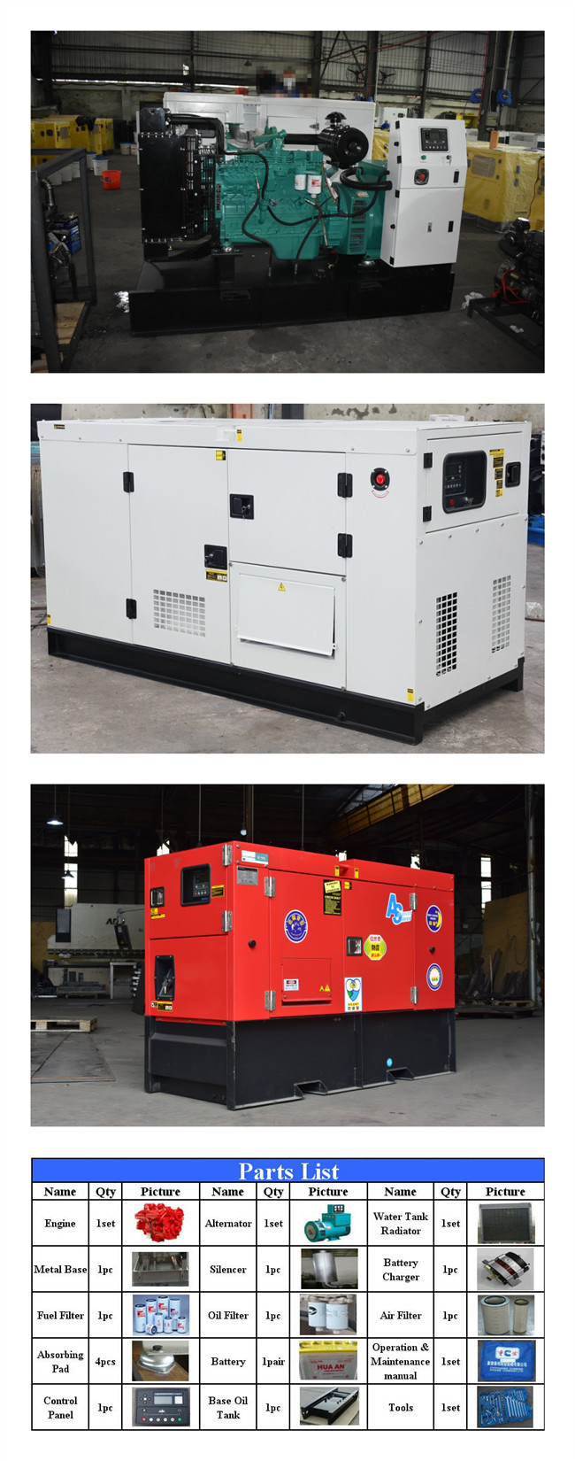 Vertical 1500RPM Ship Diesel Generator , Water Cooled Marine Generator