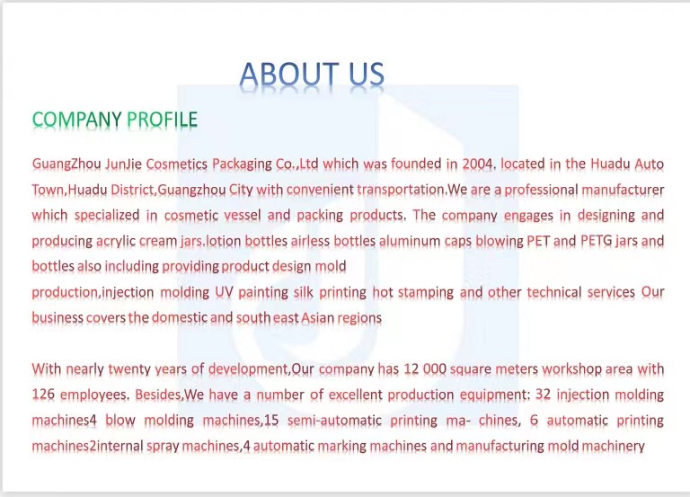 AS Collar 20lm 30ml 50lm Airless Pump Spray Bottle for Sunscreen and Vacuum Cream Pump Bottle in Cosmetic Packaging