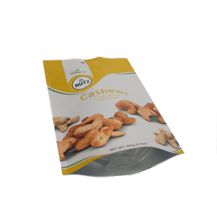 Snack Bag Aluminum Foil 80 Micron Plastic Stand Up Pouch