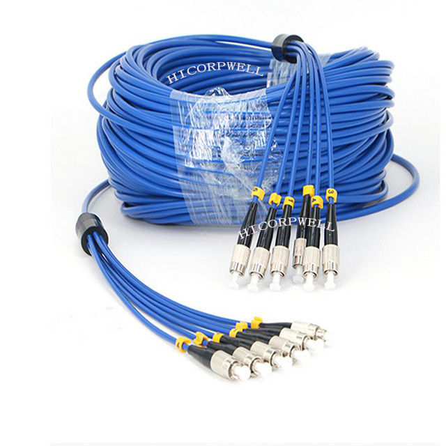Blue Fiber Optic Patch Cables 3.0mm 300M Low Insertion Loss With Custom Length
