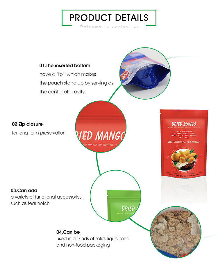 Compostable Biodegradable Packaging Bags With Zipper 250gram 500gram 1000gram