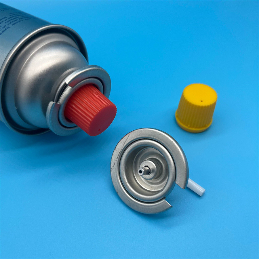 Versatile Portable Gas Stove Valve with Red Cap for Outdoor Cooking - Compact and Efficient