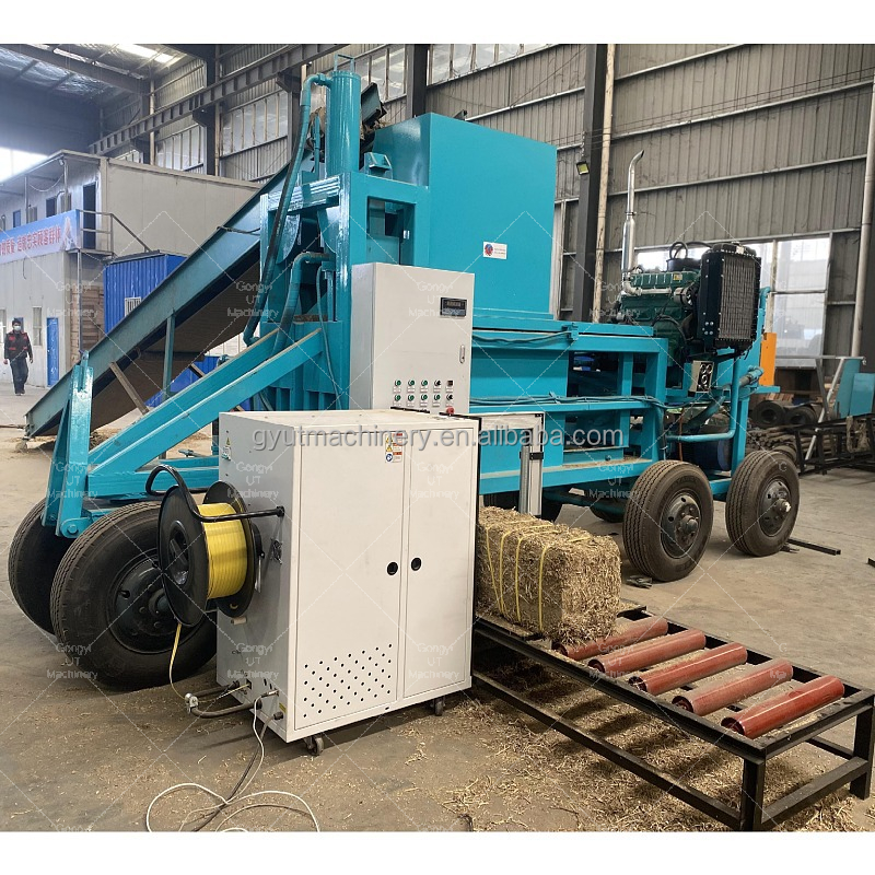 Green and Blue Undergraduate Crops Chopper Grass Tub Grinder Dry Straw Bales Shredder