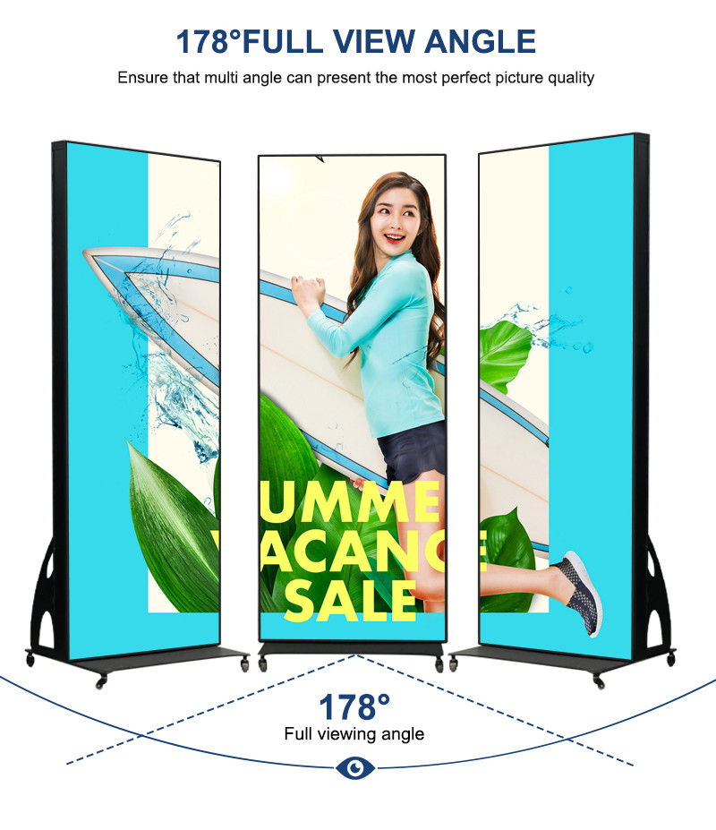 Flooring Standing Move Smart Digital Video Advertising Screen Outdoor P2.5
