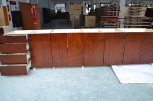 China bamboo veneer kitchen cabinet,stock kitchen cabinet,kitchen project for Canada on sale