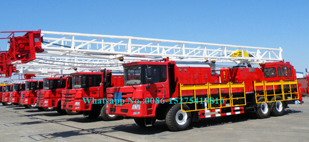 Red Pile Drilling Machine Water Well Drilling Truck ZJ10 / 900CZ 1000m Drilling Depth
