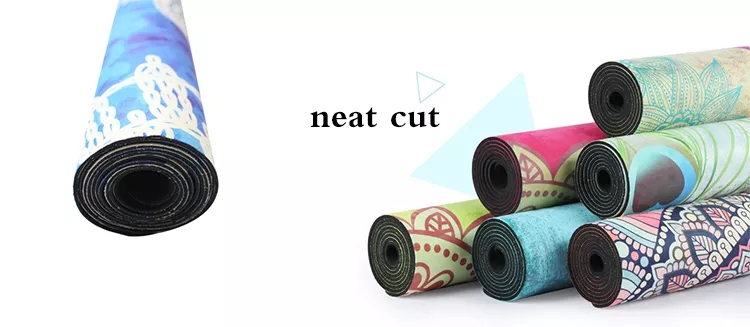 1830*680*1.5mm Suede Rubber Yoga Mat Anti Slip Natural Rubber Exercise Mat