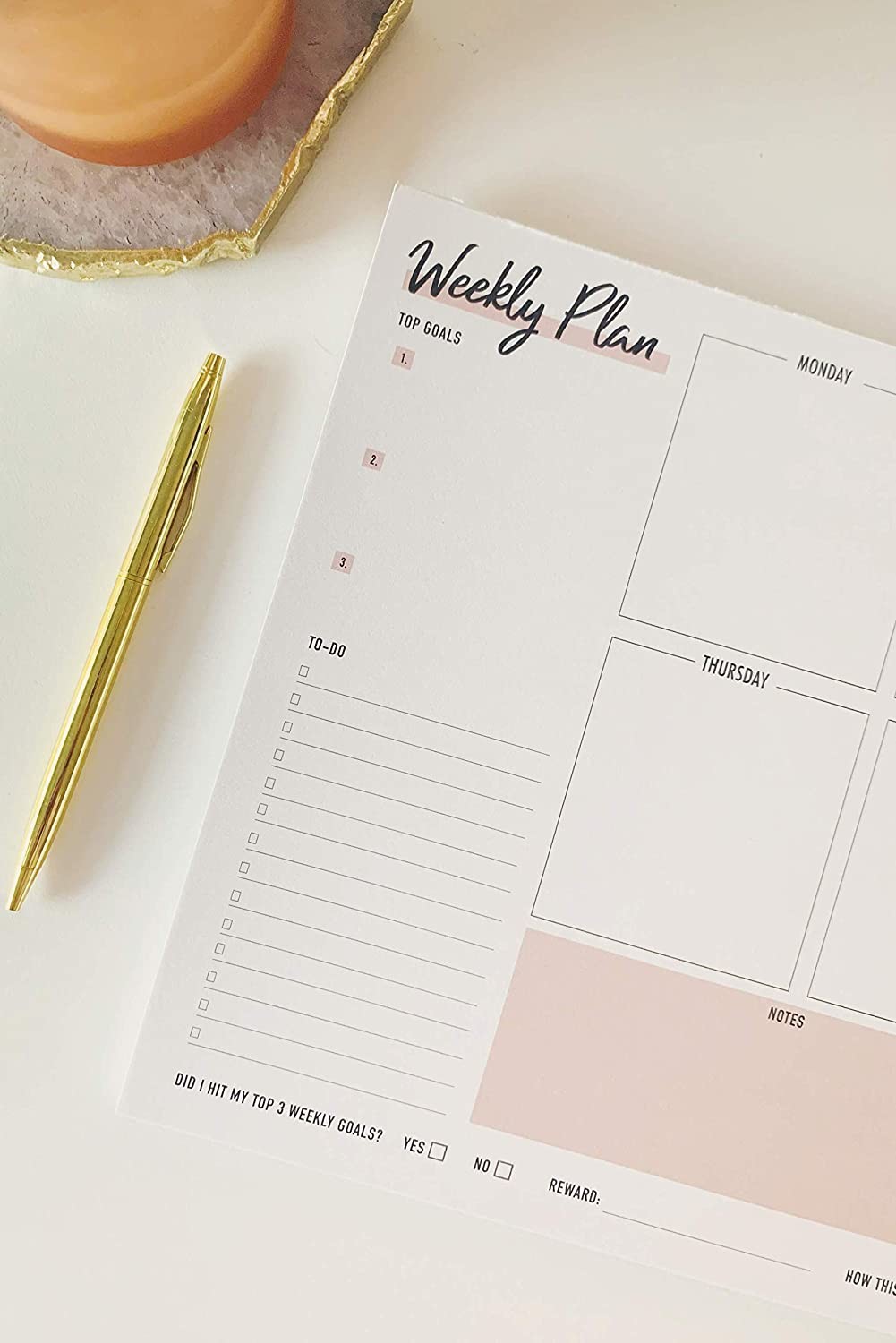 50 Sheets Tear Off Magnetic Fridge Notepads Meal Weekly Planner Memo