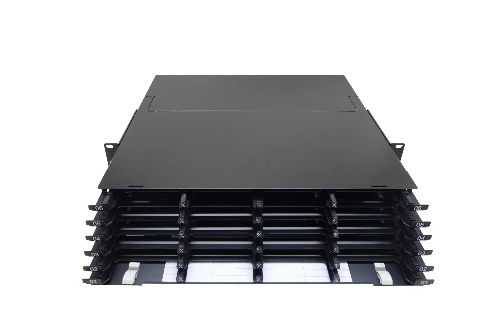 Multimode OM3 1U 144F MPO Patch Panel With 12x12F Cassette Modules