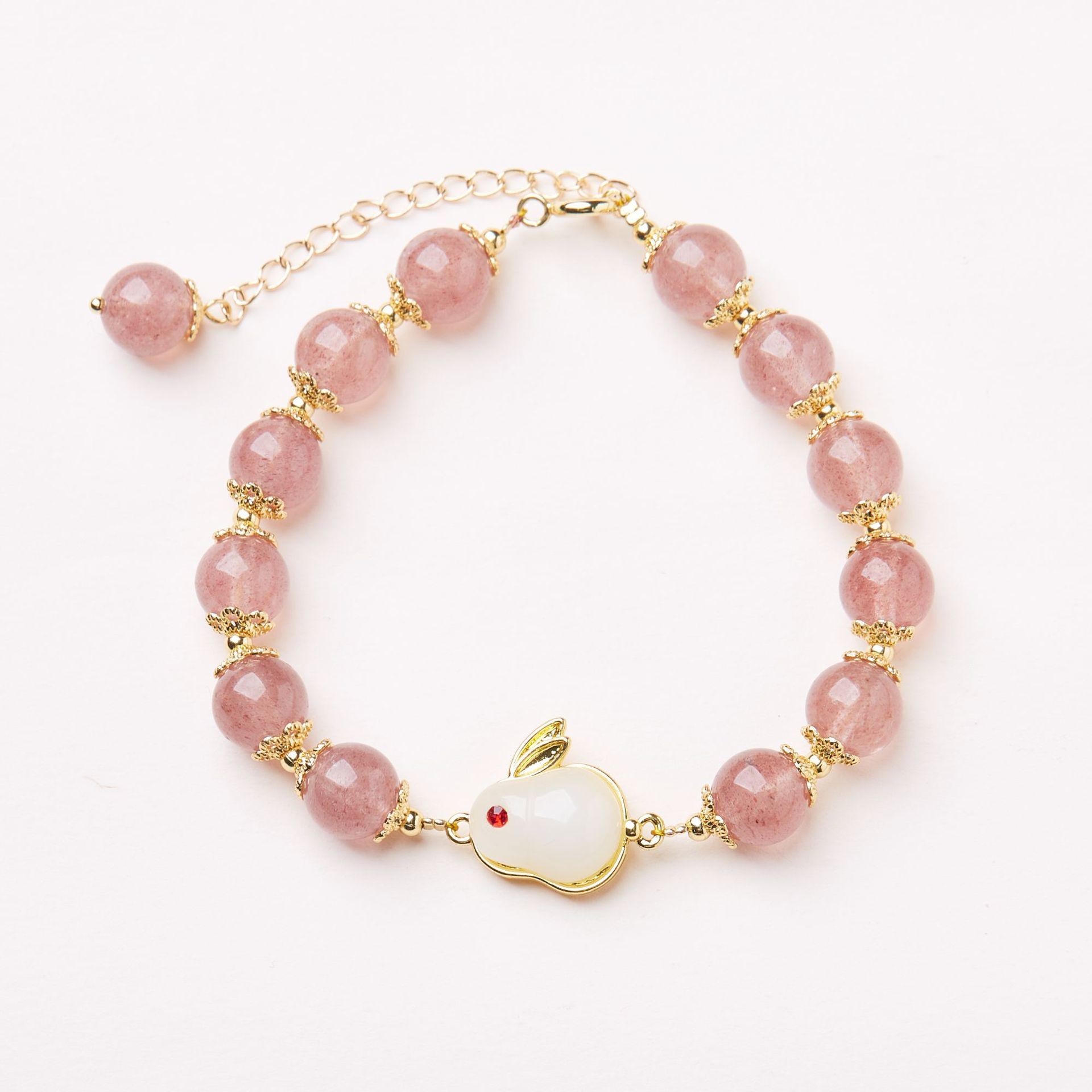 Jade Rabbit Amethyst Bracelet For Women Anxiety Amethyst Beaded Bracelets Butterfly Charms Healing Stone Layered Bracelet Gifts For Women