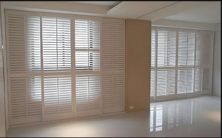 Cordless Vinyl Blinds Quick Installation Light Blocking Noise Reduction Home Office