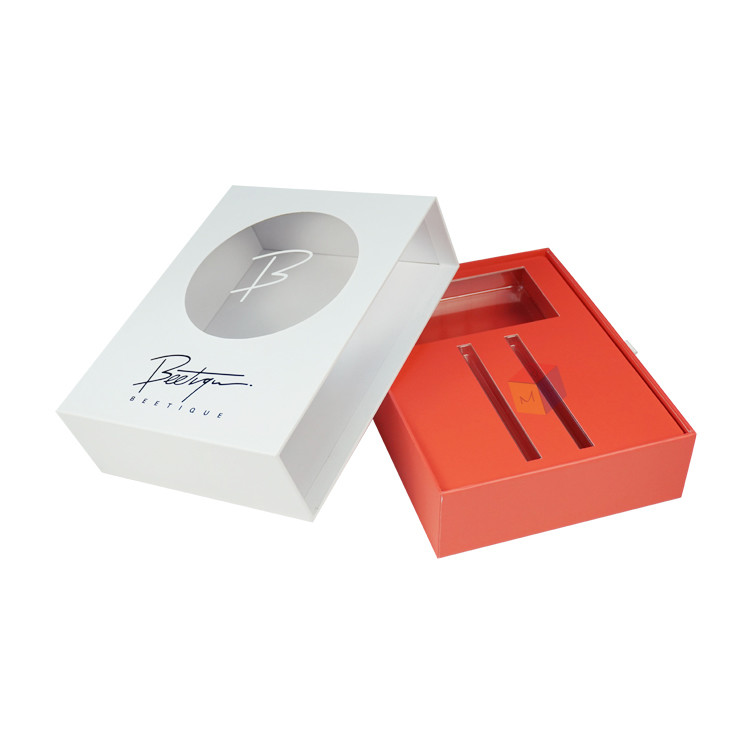Rigid Cardboard Cosmetic Packaging Box Makeup Set Cosmetic Gift Box With Clear Window
