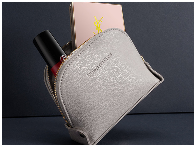 Waterproof Solid Color Travel PU Cosmetic Bag
