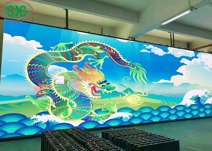 HD Full Color SMD LED Screen Die-Cast Aluminum Panel Stage Background Full Color 256mm X 128mm Module Size