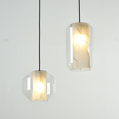 JYLINGHTING Modern Minimalist Glass Pendant Lights Oval Alabaster Texture for Cafe Clothing Store Bedroom Available Middle Modern Pendant Light