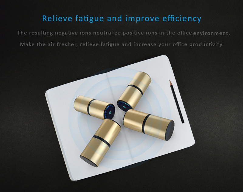 USB Battery Powered mini Ozone Generator Negative Ion Air Cleaner Dual Mode
