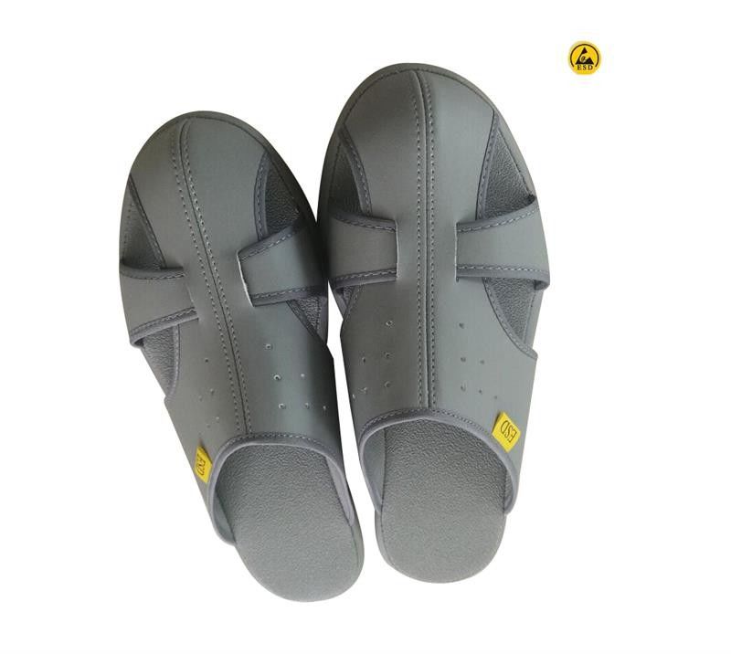 Japanese Style Exquisite Hand Made ESD Footwear White Grey Butterfly Style For Cleanroom