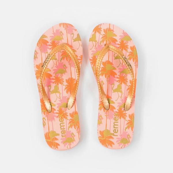Quality Indoor Waterproof Rainbow Thick Strap Flip Flop With EVA Sole for sale