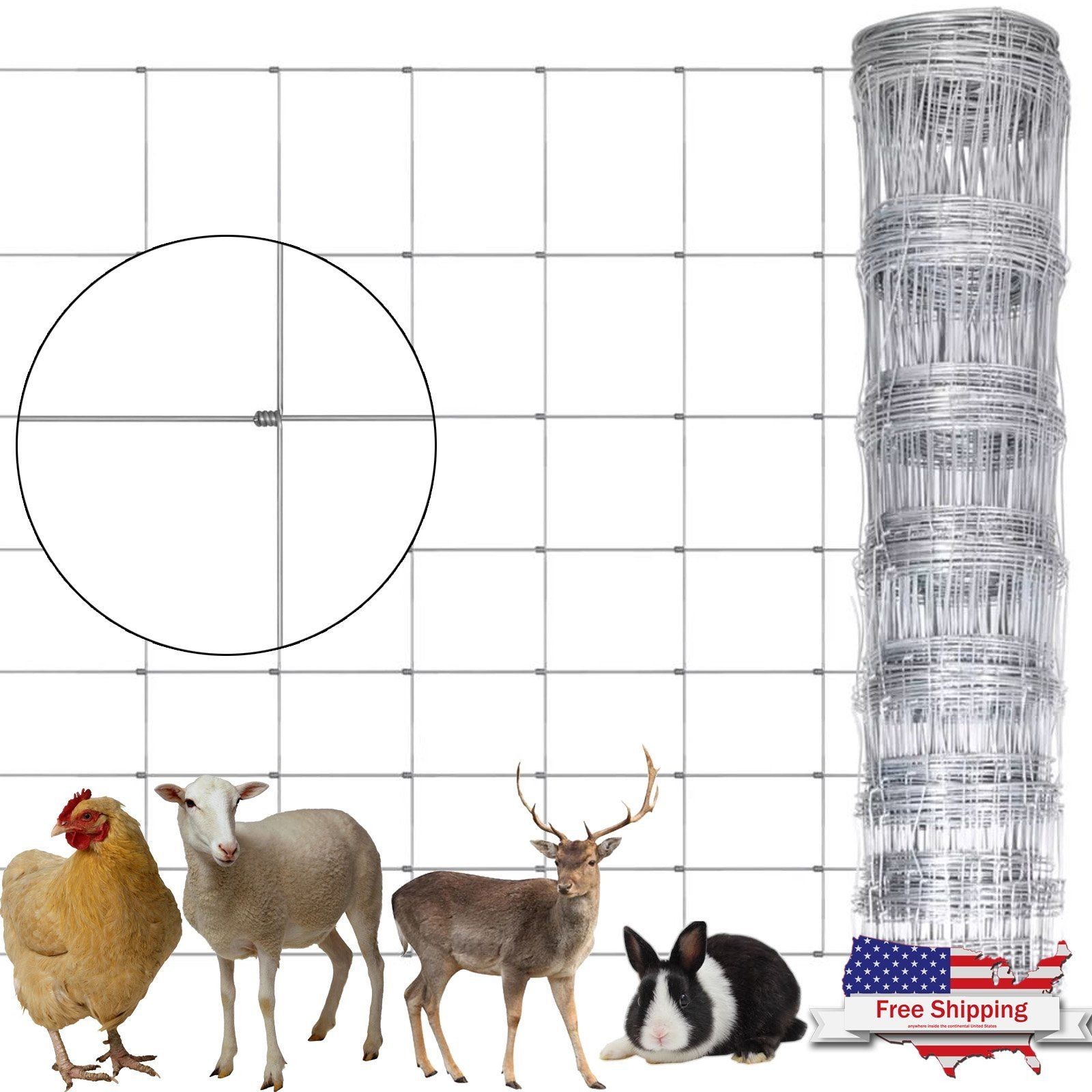 MIDWEST AIR TECHNOLOGIES farm field fence roll 12-1/2-Ga., 47-In. x 330-Ft.
