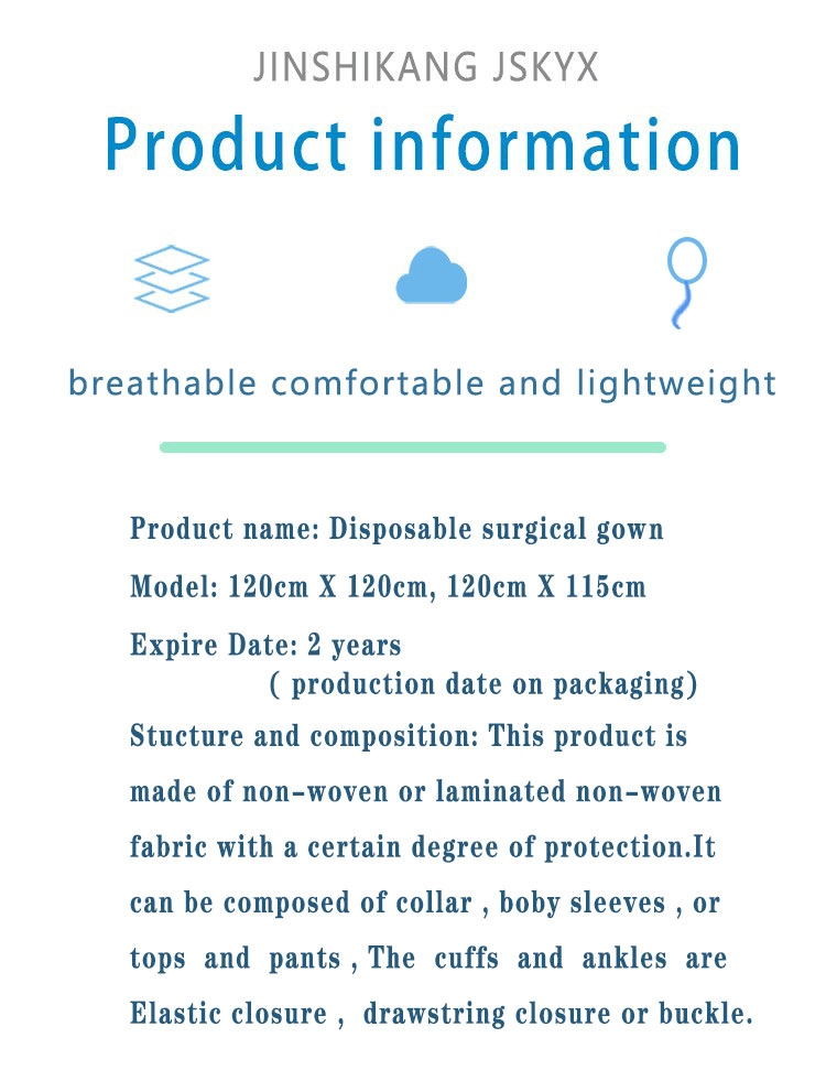 Tear Resistant Disposable Surgeon Gown For Medical Personnel Protection