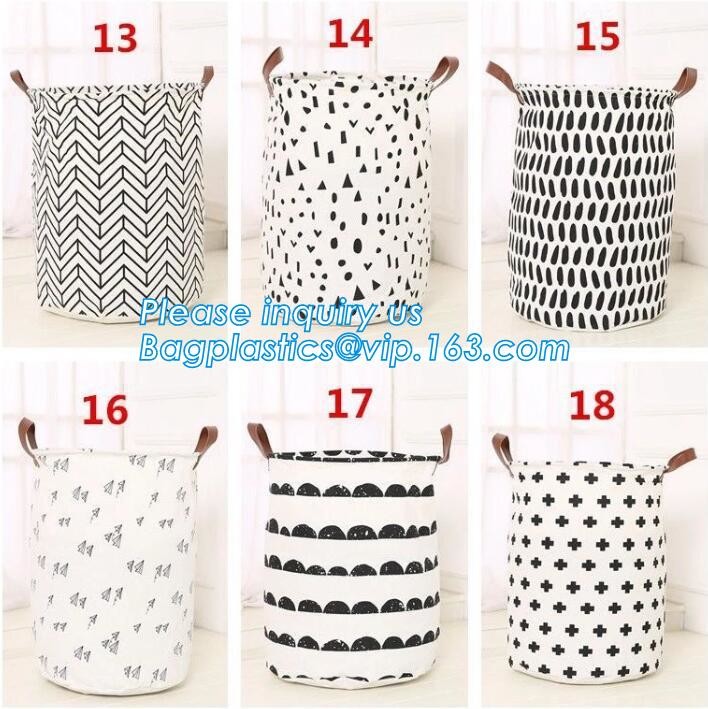 Storage Bins Organizer, Set of 3 Foldable Collapsible Large Cube Fabric Canvas Storage Baskets,Canvas Round Storage Bask