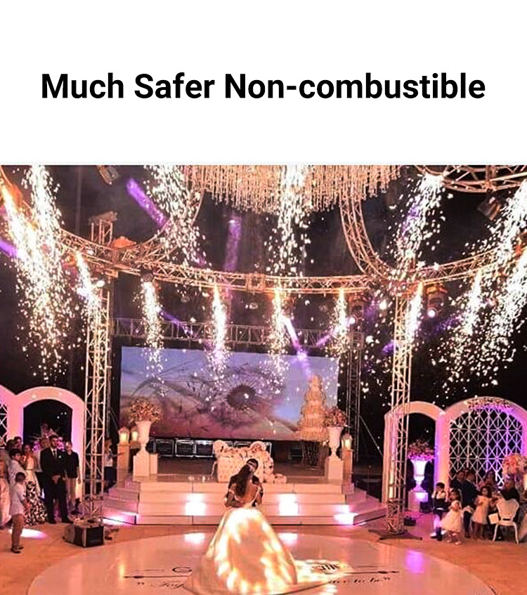 Remote Cold Spark Machine Hang Upside Cold Sparkler Fountain Wedding For Stage