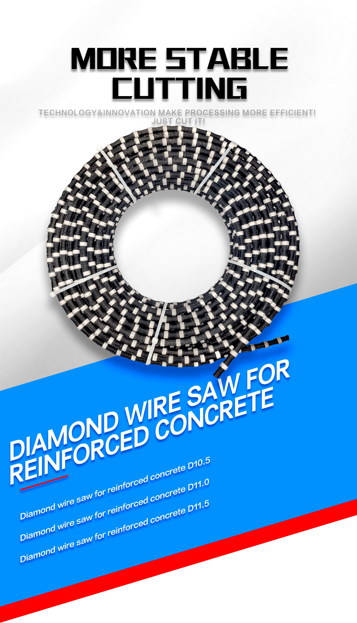 32mm Rebar Cutting Diamond Wire for Reinforced Concrete Wire Saw in Brazil Market