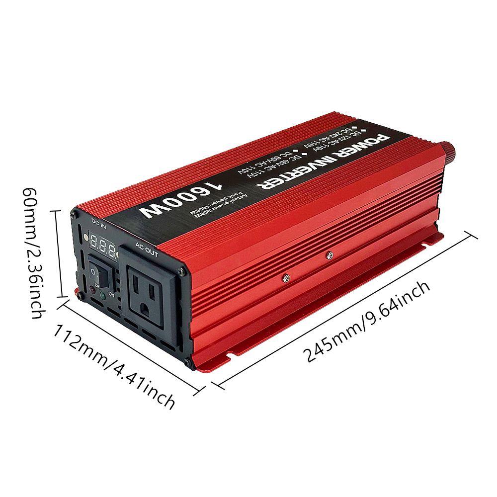 800W 1600W Peak 12V 24V 48V 60V Pure Sine Wave Power Inverter