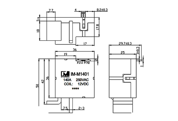 1.5W 65ms 140A High Current Latching Relay For New Energy Field