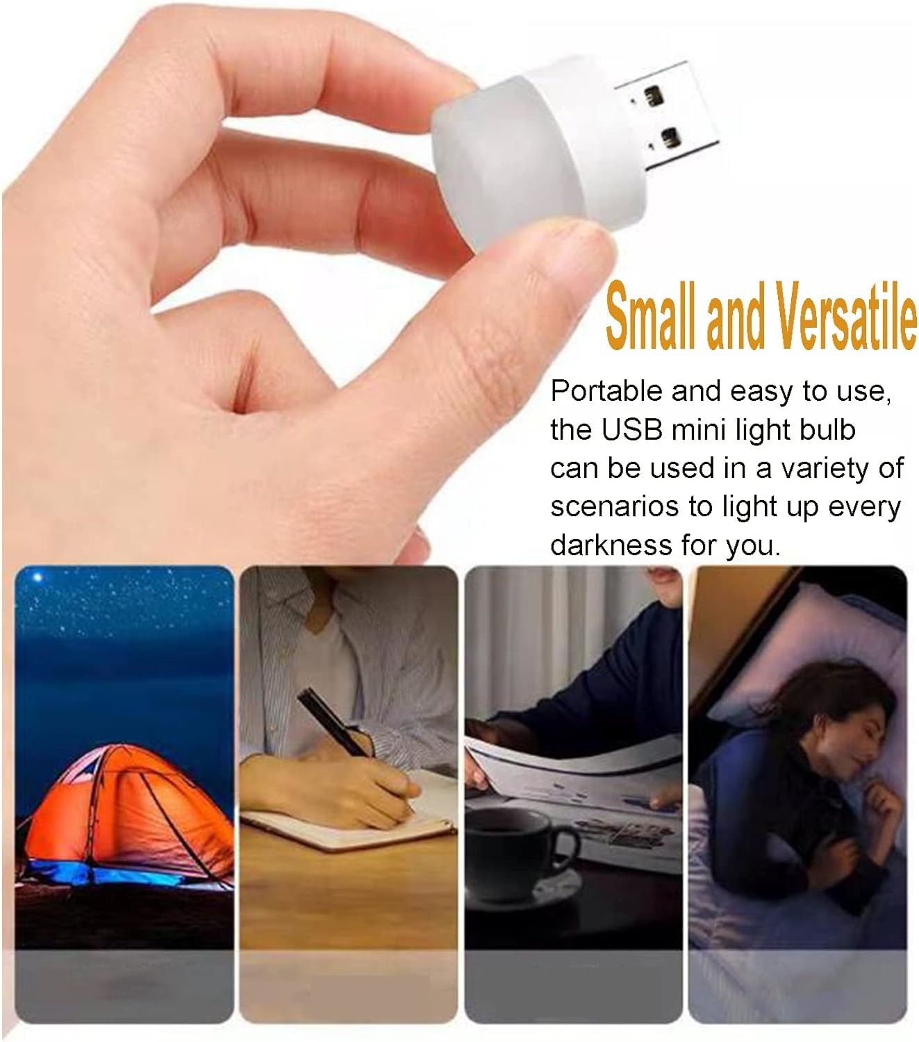 USB Night Light LED Mini Light Bulb Plug in Night Light Small Night Lights USB Light Bulb for Bedroom, Bathroom, Hallway