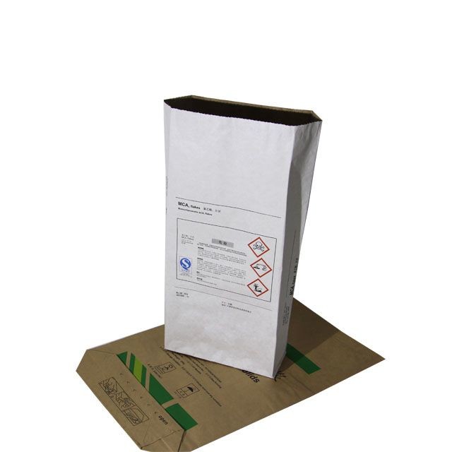20kg 25kg Wear Resistance 3Layers Heat Sealed Paper Bags Trapezoid Pocket Opening