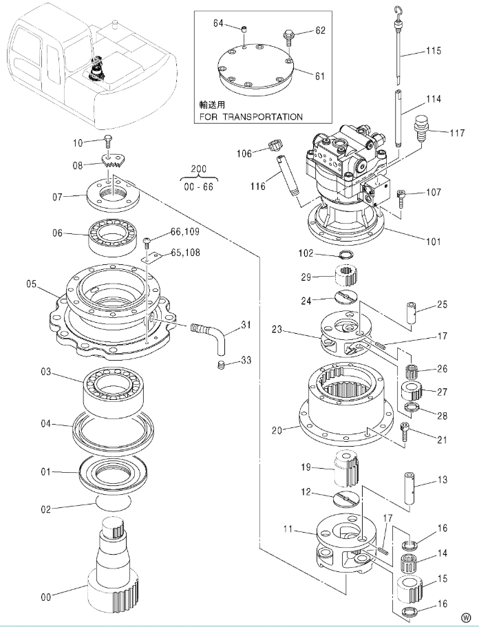 9196343 FOR HITACHI ZX120 ZX130LCN ZX120-3 SWING REDUCTION GEAR HYDRAULIC SWING MOTOR SWING GEARBOX SWING DEVICE (REAR) DRIVE GP-SWING EXCAVATORS