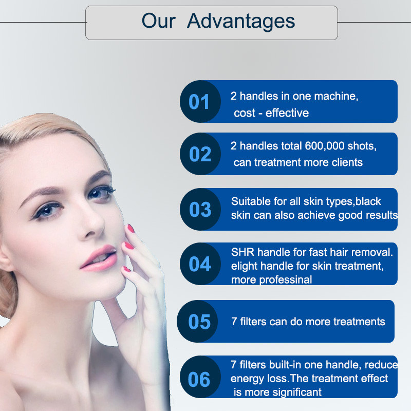 OEM Portable IPL Laser Hair Removal Machine 600000 Shots 2500W