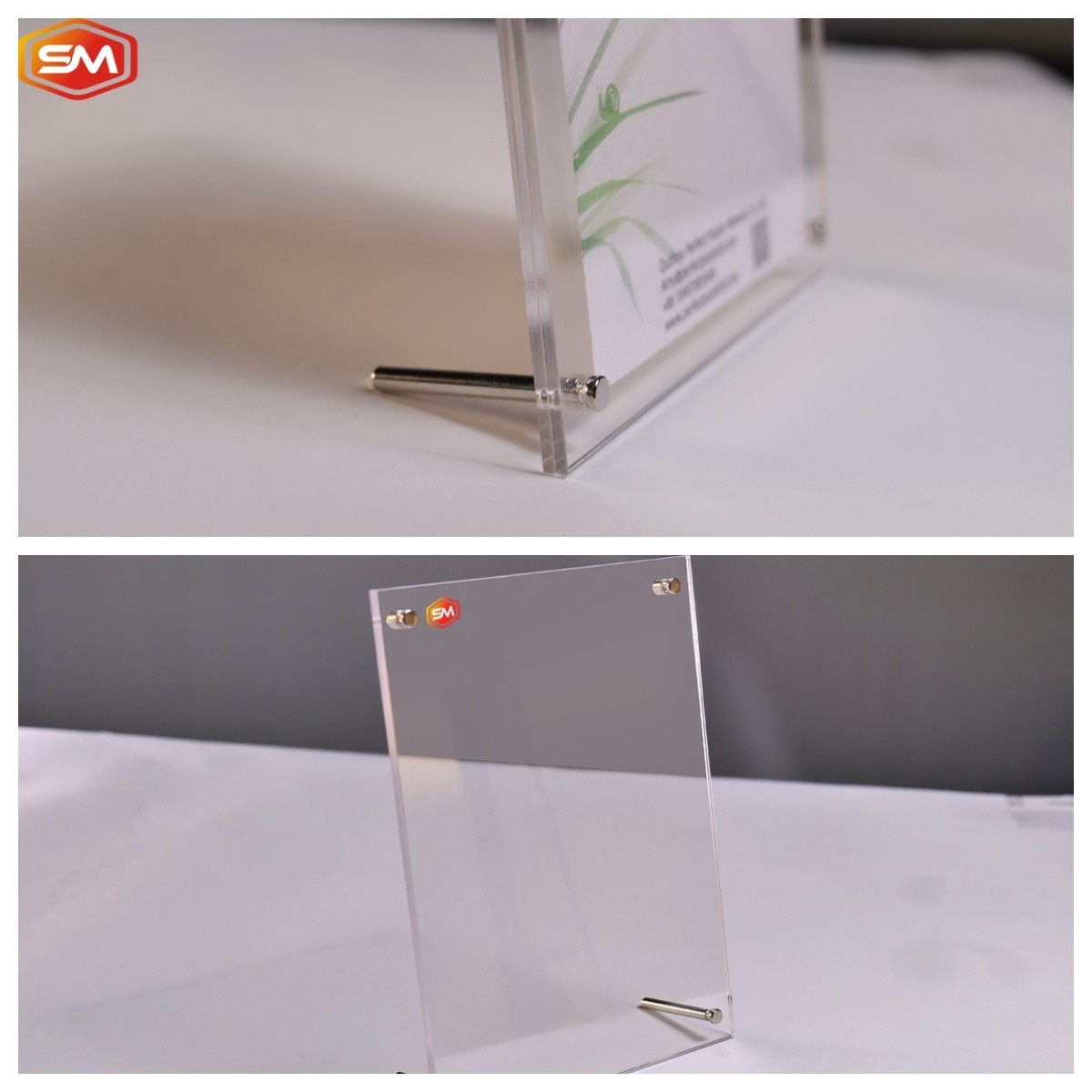 Acrylic Photo Frame With Stand Countertop Lucite A5 Picture Display