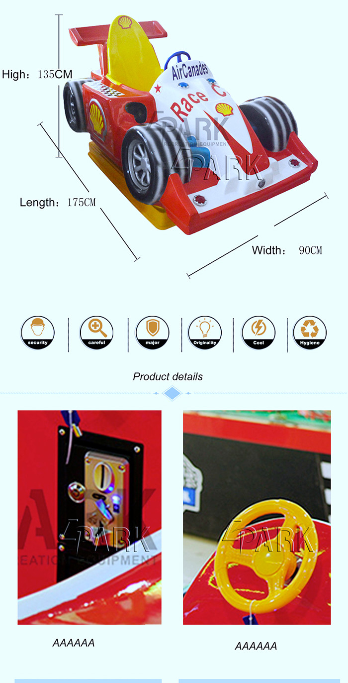 Amusement Arcade Driving Games Coin Operated Kiddie Rides / Car Racing Simulator