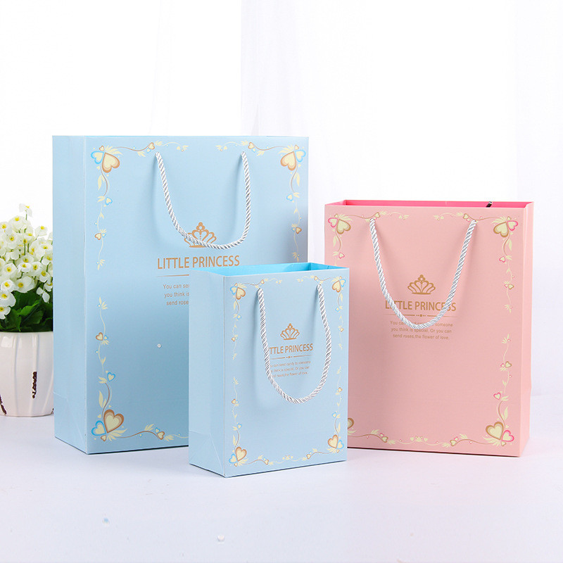 Aesthetically Kraft Paper Practical Cardboard Bags With Handles