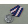 Buy cheap Antique Silver Government Short Ribbon Medals , Awards Medallions With Brass from wholesalers