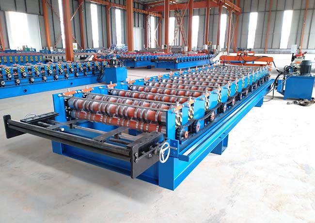 Hot Sell Multiple Profile Iron Color Roof Sheet Metal Roll Forming Machines With Six Ribs