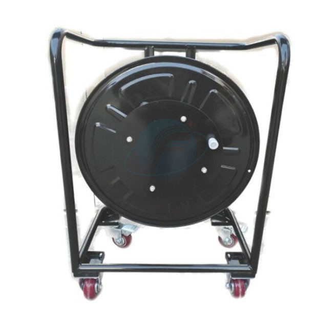 Tactical Portable Optical Cable Reel Cart Drum Extension Cord Reel 3.6KM