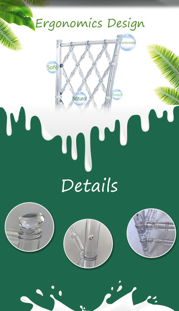 Bride Groom Resin Wedding Banquet Chairs Stackable Chiavari Diamond Crystal 40x40x92cm