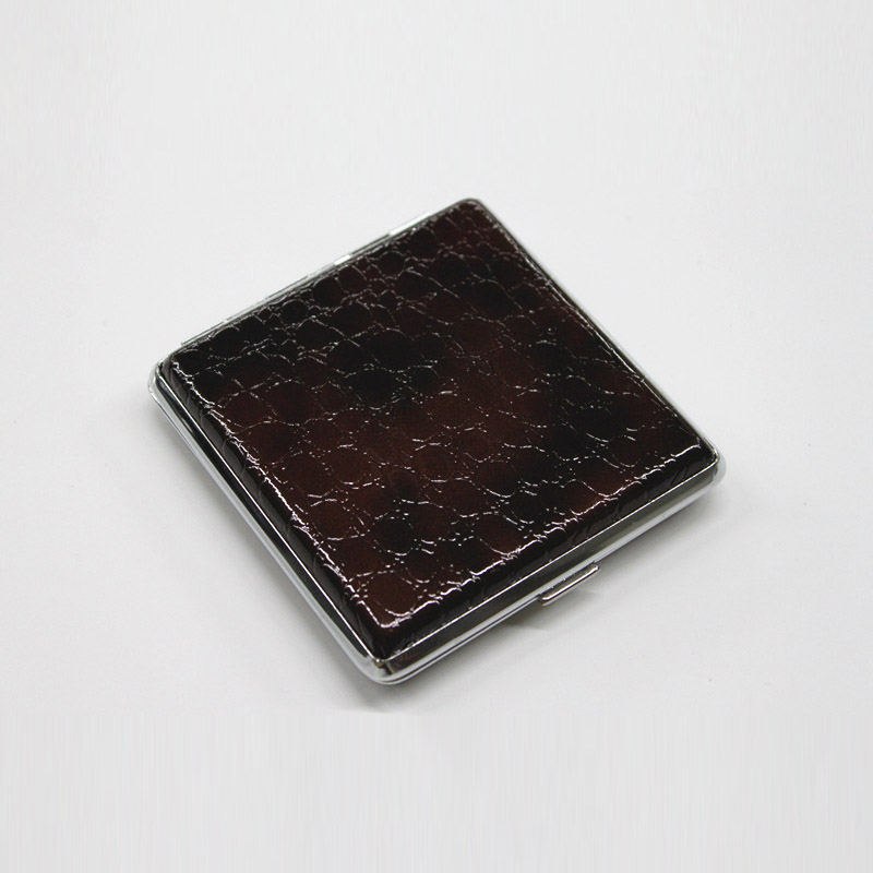 Personalized Brown Leather Cigarette Case Pouch Holder Shockproof Dustproof