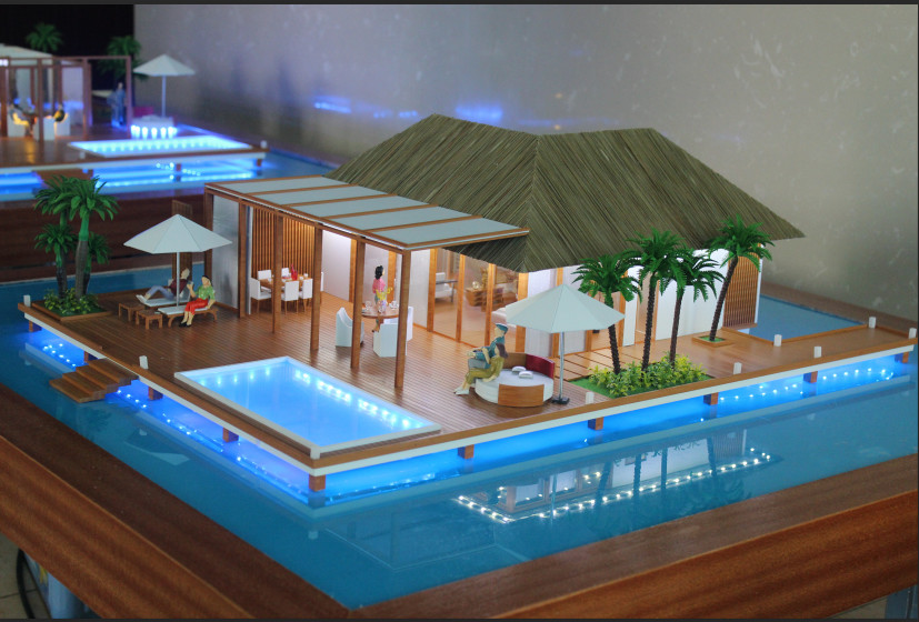 Commercial House Interior 3D Model Machine Cut / Handmade Artwork Small Size