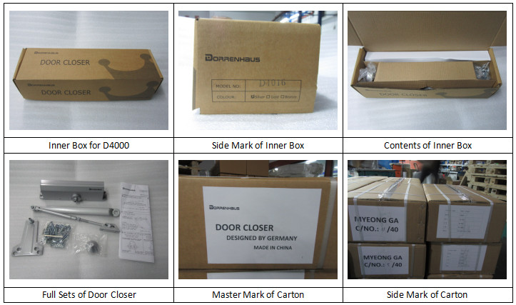 Soft Close 180 Degree Door Closer , Safety Control Overhead Closer for Steel Door