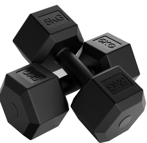 Wholesale High Quality Home Gym Fitness Equipment Hex Rubber Cover Dumbbell