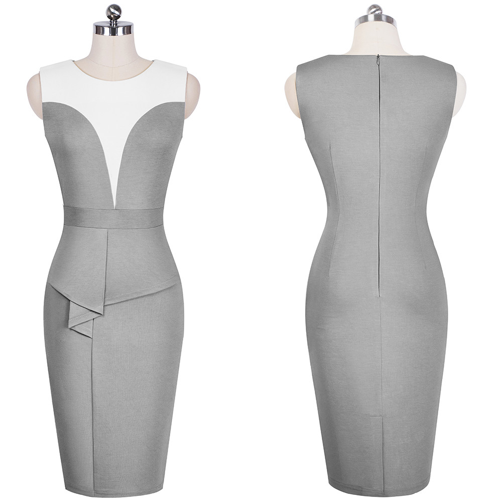 Dacron Occupation 2PCS Womens Casual Dresses Back Zipper