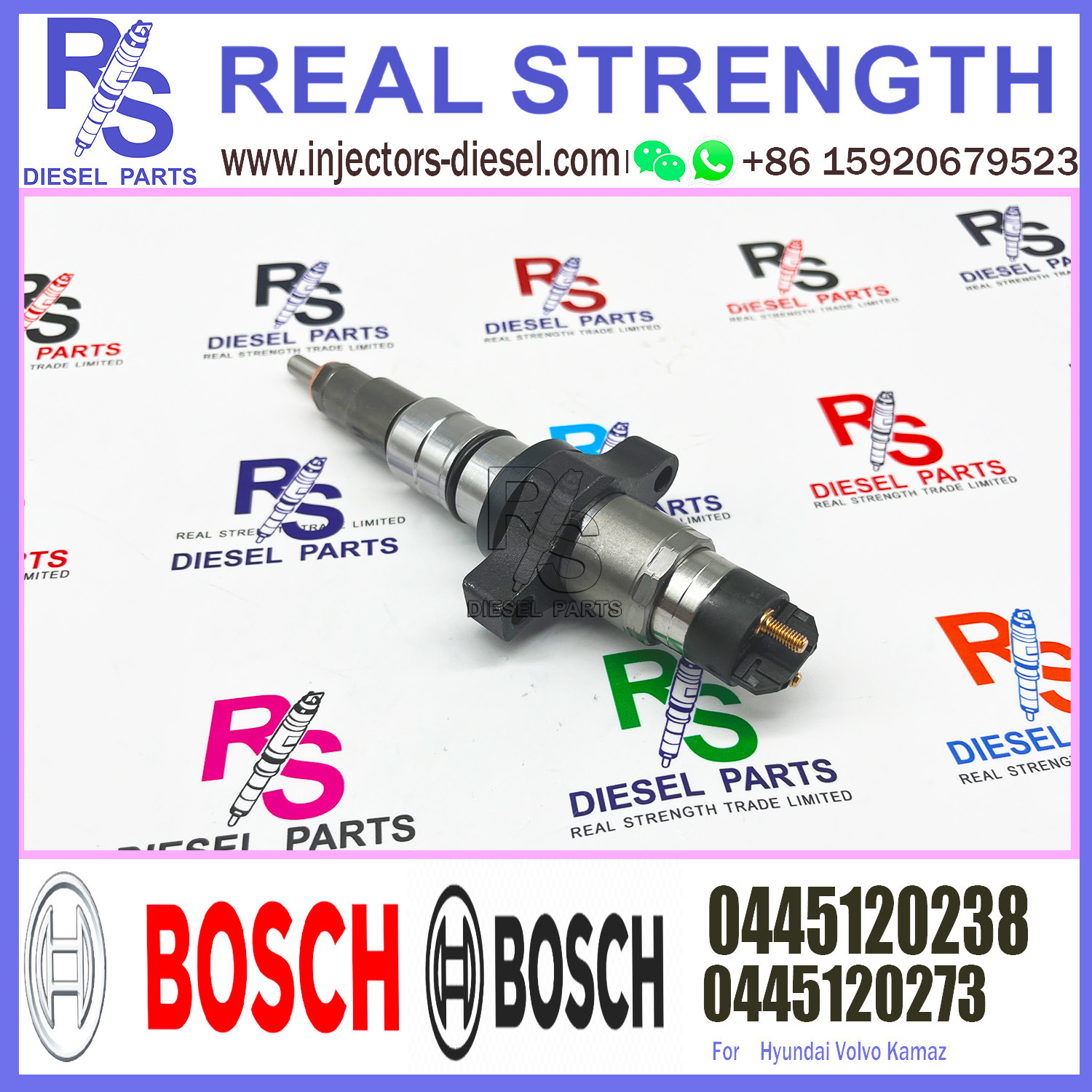 Common Rail Bosch Diesel Fuel Injector 0445120238 For Cummins Engine