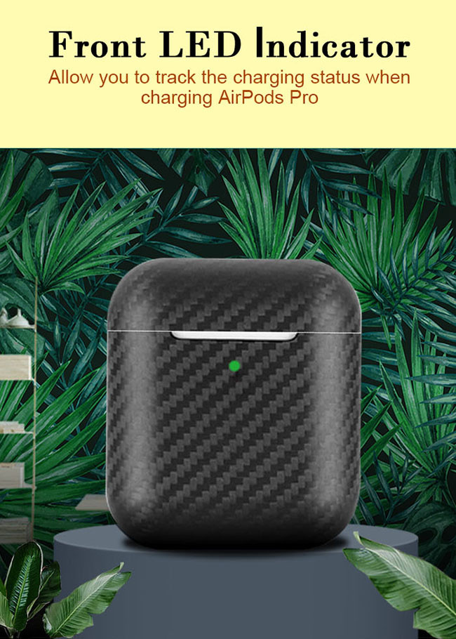 Black Ultra Thin Anti Scratch Carbon Fiber Airpods Case
