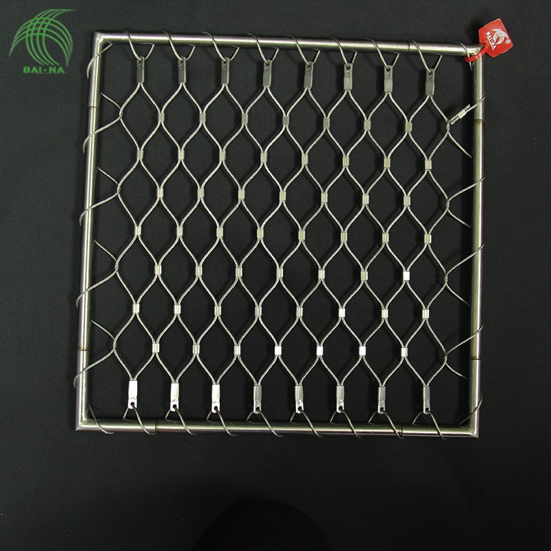 Stainless Steel Wire Rope Mesh X Tend Mesh AISI 316L Zoo Mesh Stainless Steel Wire Rope Mesh For Balustrade